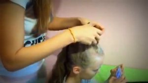 Прическа в стиле рок/ панк с резинками. №15