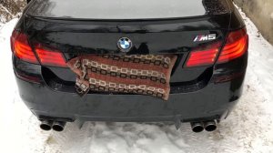 BMW 5 серии выхлоп.