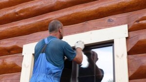 Процесс отделки деревянного дома