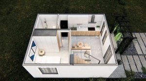 ? Tiny House with Loft Design 5 x 6 meters / 2 BED ROOM ??