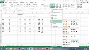 MS Excel 2013- Conditional formatting & Sparklines