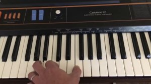 Casiotone 101 CT-101 Analog Synthesizer Organ Wood Sides Vintage 1981 Japan