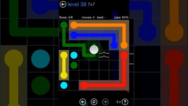 Flow Free Bridges Challenge Pack 7x7 Level 38 Walkthrough