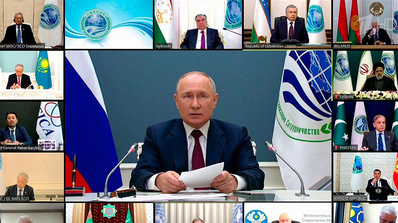 Владимир Путин выступил в режиме видеоконференции на саммите Шанхайской организации сотрудничества