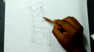 How to draw a wooden chair