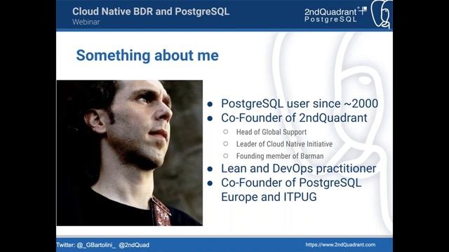 Webinar Preview: Cloud Native BDR and PostgreSQL by Gabriele Bartolini смотреть онлайн