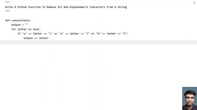 Write A Python Function To Remove All Non-Alphanumeric Characters From A String