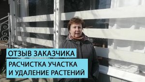 Отзыв клиента и расчистке участка и удалении неактуальных растений.