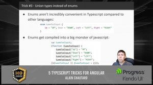 5 Typescript Tricks for Angular | Alain Chautard | ng-conf 2021