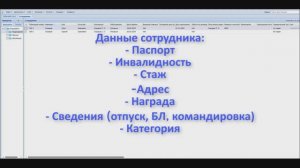 Данные сотрудника: паспорт, адрес, инвалидность, стаж, категория, Кадры, Парус Бюджет 8