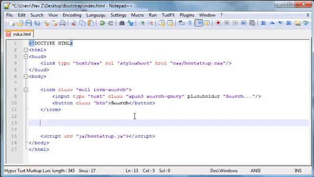 Twitter Bootstrap Tutorial 3 In line & Search Form смотреть онлайн