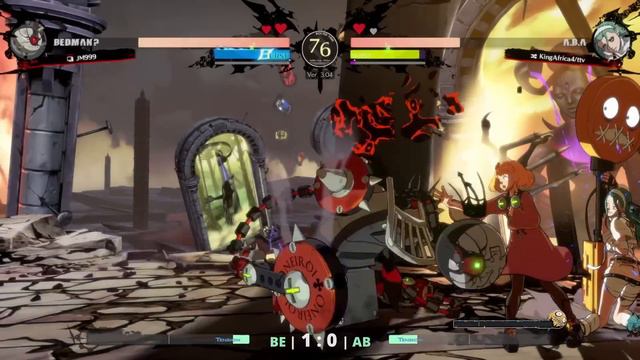GGST ▰ KingAfrica4 (DAY 1 A.B.A) vs JM999 (TOP Ranked Bedman). High Level Gameplay