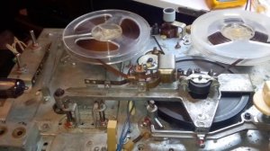 Работа магнитофона Днiпро 12М псле ремонта ЛПМ, первое включение