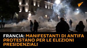 Francia: manifestanti di Antifa protestano per le elezioni presidenziali