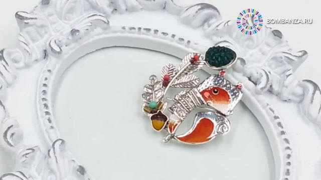 ?? Брошь Taratata, Casse-noisette, TT-H20-16209-10M (серебристый). Стильная бижутерия из Франции