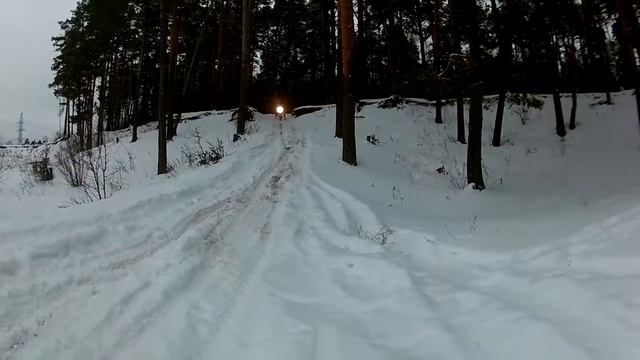 Прокат кроссовых мотоциклов. Зимой на мотоцикле. смотреть онлайн
