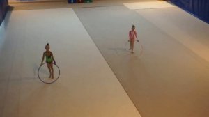 Анастасия и Милана. Танец с обручем