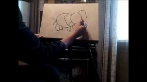 КАК НАРИСОВАТЬ СЛОНА. ХУДОЖКА  для самых маленьких.