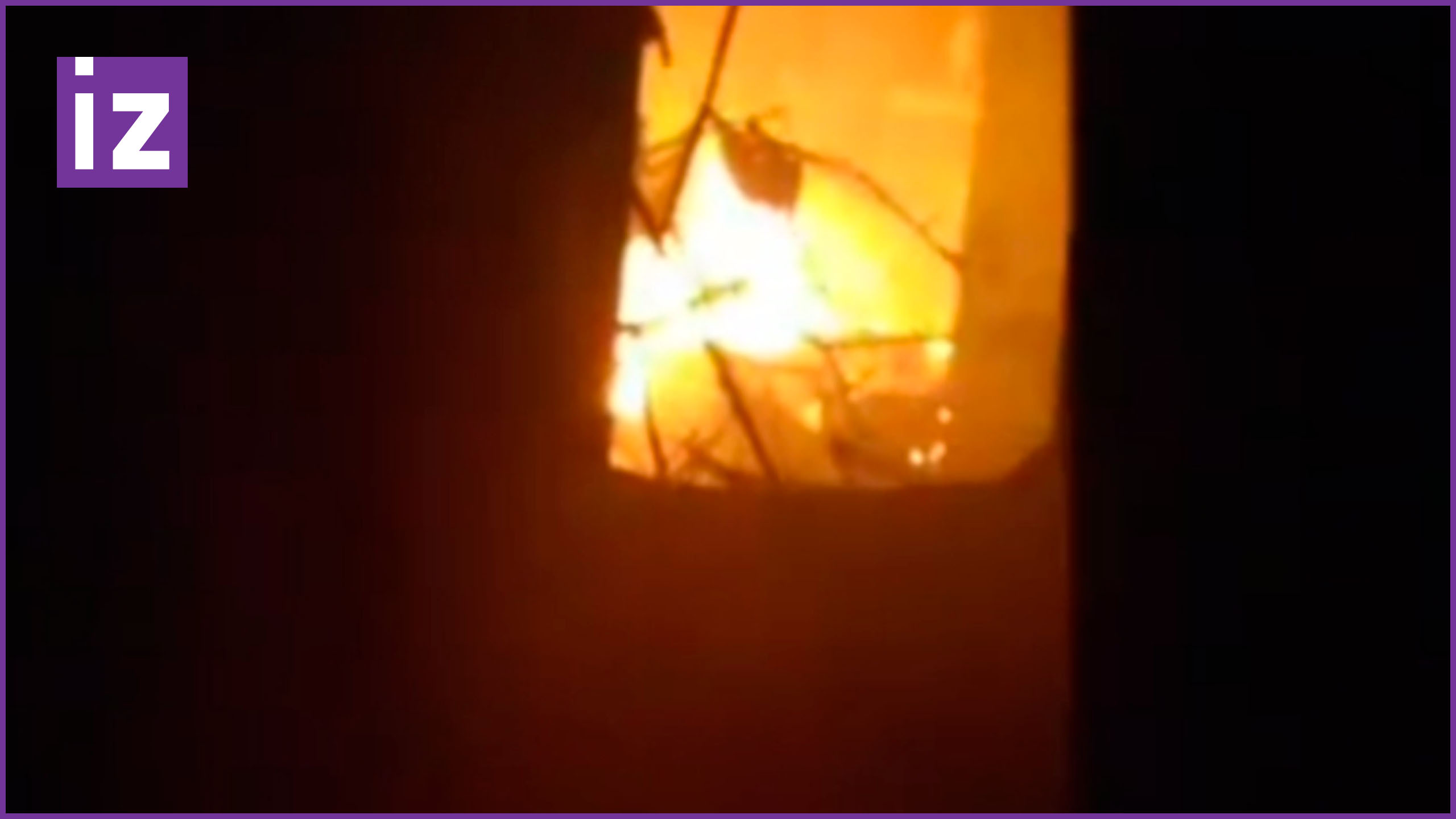 Пылающее место размещения укробойцов - по блиндажу отработала наша артиллерия