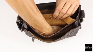 Мужская сумка через плечо из натуральной кожи