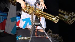 Золотой Пулемет Гатлинга Мягкая Пуля Пистолет Игрушечный