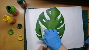 Лист монстеры/Лист монстеры из изолона/Лист без шаблона и молда/Бесплатный МК/DIY