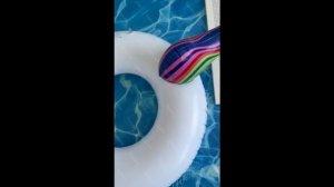 Пляжный надувной круг Единорог для плавания Unicorn с радужной гривой. BAZIATOR