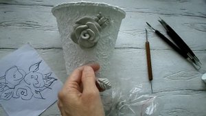 ДЕКОРИРУЮ СТАРЫЙ ГЛИНЯНЫЙ ГОРШОК #diy #handmade
