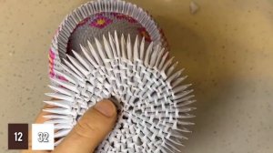 ? ВАЗА из бумаги своими руками/Модульное оригами Ваза /DIY 3D Origami Vase ?