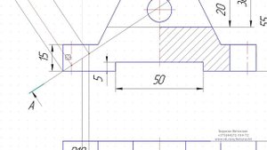 Инженерная графика.  Наклонное сечение.