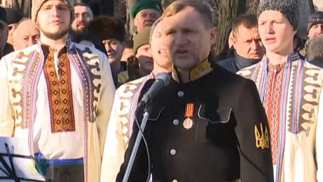 Олег Скрипка фронт-мен гурту ВВ у Дніпрі.Презентація нової пісні -маршу воїнів УНР.2017 Україна.