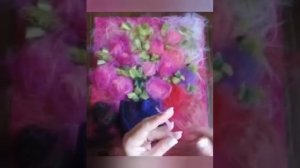 Шерстяная акварель "Розы"