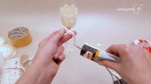 ?Как красиво украсить бокал Невесты своими руками?Мастер-класс по декору бокала