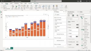 Line-Area-Line & Column Combo- Ribbon Charts in Power BI - Power BI Full Course in Telugu-Lesson 9