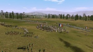 Французская армия атакует русскую в горной долине. Мод Empires total war. Реплей.