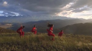 Wushu training in Nature. Ушу на природе