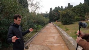 Парк Воронцовского Дворца сверху вниз к алупкинскому пляжу