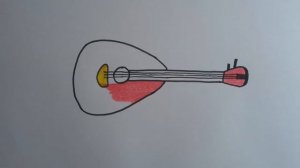 как нарисовать балалайку, просто рисуем
