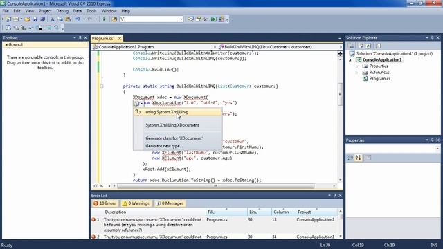 C#: Creating XML with LINQ смотреть онлайн
