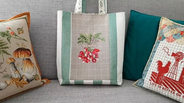 Сумка - шоппер " Редис " от Вероник А., наволочка " Stoney Creek" , косметичка " Яблоневый цвет". смотреть онлайн