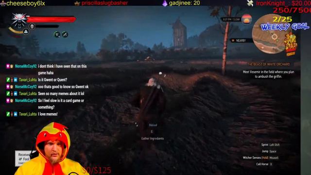 Chickenman take sword and save everyone! Modded Witcher 3 gameplay part 1 смотреть онлайн