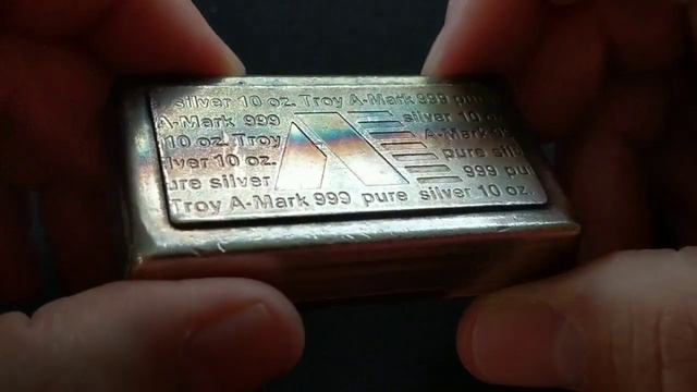 A-Mark 10 oz silver stacker bar. Collecting vintage silver & saving for Retirement. смотреть онлайн