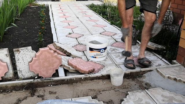 Ремонт тротуара из тротуарной плитки