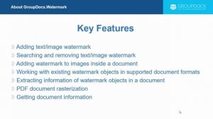 How GroupDocs.Watermark Serves