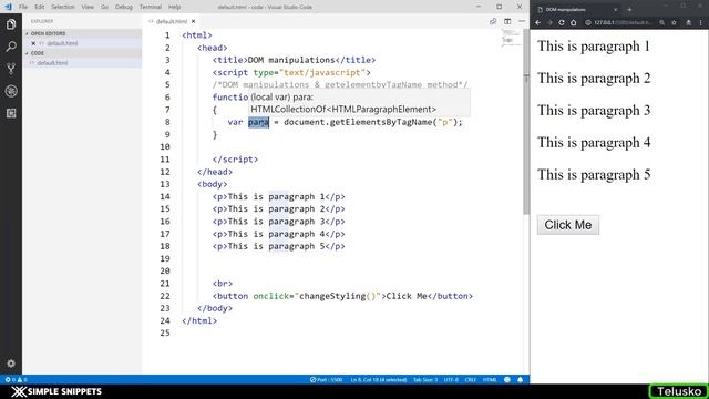 #23 getElementByTagName method in JavaScript смотреть онлайн