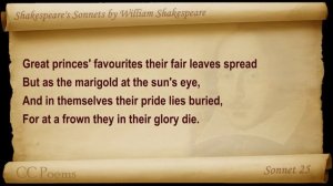 Sonnet 025 by William Shakespeare