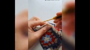 Часть 2. Безотрывное соединение бабушкиных квадратов. Crochet. Granny Sguare. Part 2