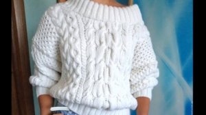 Свитер Жгутами Спицами - 2019 / Sweater Plaits Knitting