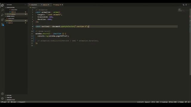 Animation on Scroll to element - Anime.JS смотреть онлайн