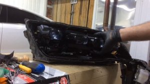Полный разбор фары Audi A7 Led